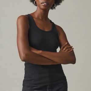 American Giant Women's Rib Tank Top Black Size S